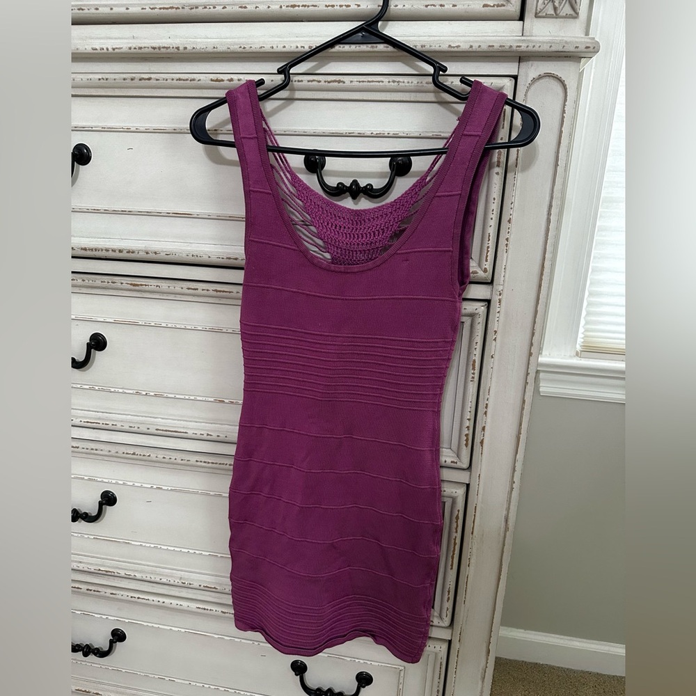 Bebe mauve purple bodycon dress